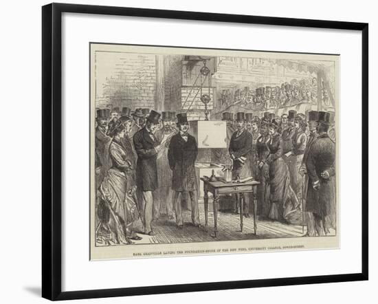 Earl Granville Laying the Foundation-Stone of the New Wing, University College, Gower-Street-null-Framed Giclee Print