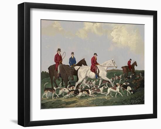 Earl of Derby's Stag Hounds-Barenger-Framed Art Print