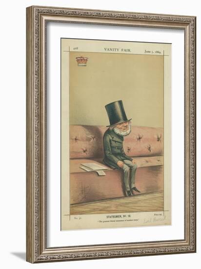 Earl of Russell, the Greatest Liberal Statesmen of Modern Times, 5 June 1869, Vanity Fair Cartoon-Carlo Pellegrini-Framed Giclee Print