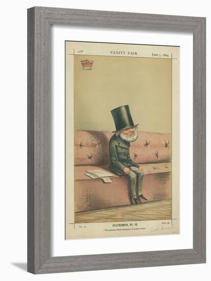 Earl of Russell, the Greatest Liberal Statesmen of Modern Times, 5 June 1869, Vanity Fair Cartoon-Carlo Pellegrini-Framed Giclee Print