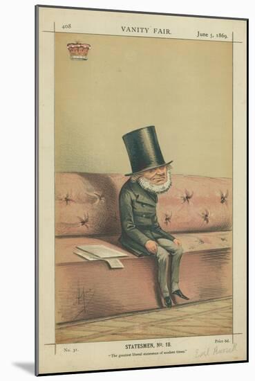 Earl of Russell, the Greatest Liberal Statesmen of Modern Times, 5 June 1869, Vanity Fair Cartoon-Carlo Pellegrini-Mounted Giclee Print