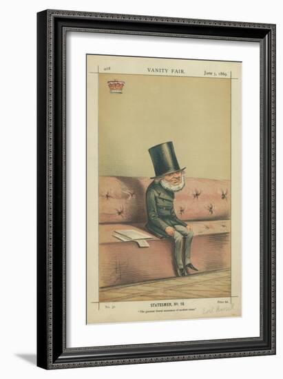 Earl of Russell, the Greatest Liberal Statesmen of Modern Times, 5 June 1869, Vanity Fair Cartoon-Carlo Pellegrini-Framed Giclee Print