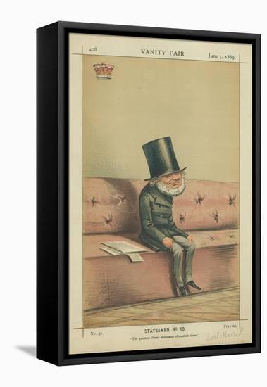 Earl of Russell, the Greatest Liberal Statesmen of Modern Times, 5 June 1869, Vanity Fair Cartoon-Carlo Pellegrini-Framed Premier Image Canvas