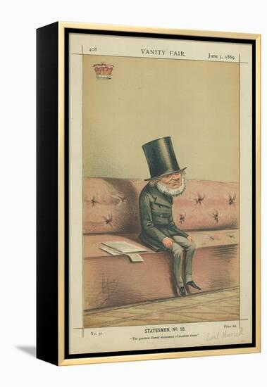 Earl of Russell, the Greatest Liberal Statesmen of Modern Times, 5 June 1869, Vanity Fair Cartoon-Carlo Pellegrini-Framed Premier Image Canvas