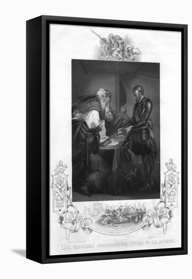 Earl Warenne Justifying the Title to His Estates-J Rogers-Framed Premier Image Canvas