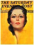 "Brunette," Saturday Evening Post Cover, May 25, 1935-Earle Bergey-Giclee Print