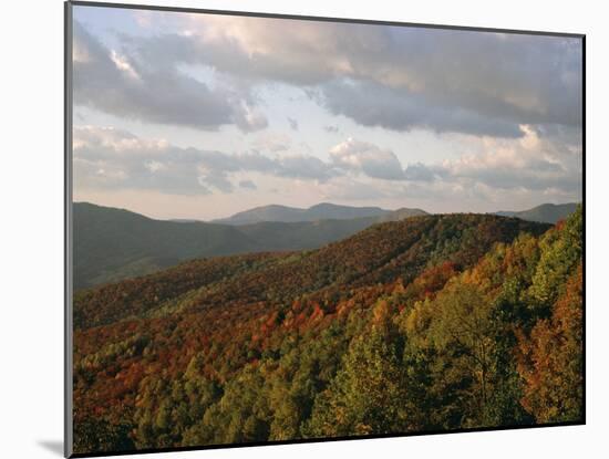 Earling Morning Landscape, Little Switzerland, Blue Ridge Parkway, USA-James Green-Mounted Photographic Print