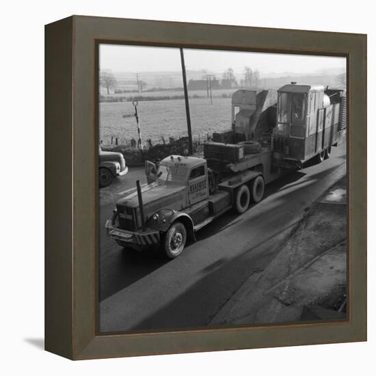 Early 1940S Diamond T Truck Pulling a Large Load, South Yorkshire, 1962-Michael Walters-Framed Premier Image Canvas