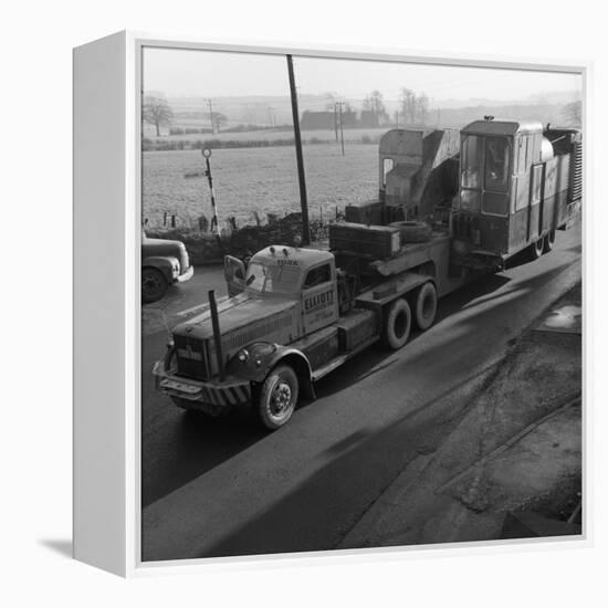 Early 1940S Diamond T Truck Pulling a Large Load, South Yorkshire, 1962-Michael Walters-Framed Premier Image Canvas