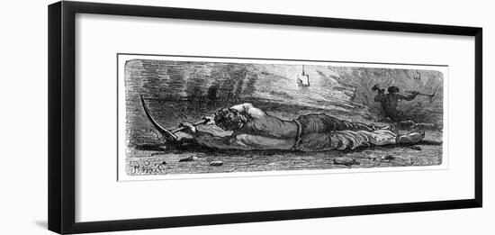 Early 19th Century Coal Miner Working a Narrow Seam, C1868-null-Framed Giclee Print