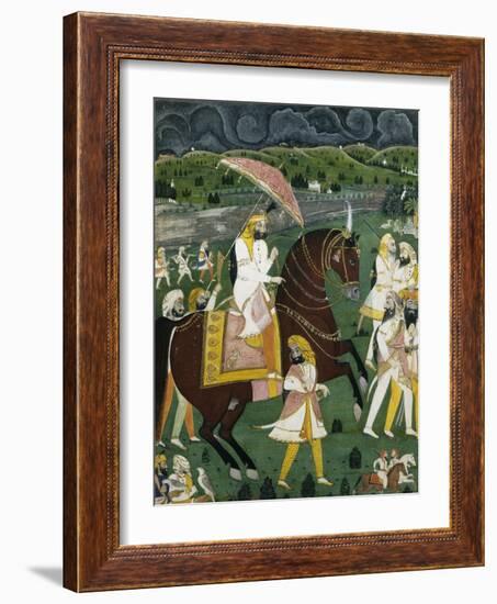 Early 19th Century Painting Titled Maharajah Sher Singh, Son of Ranjeet Singh-null-Framed Giclee Print