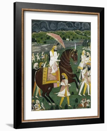 Early 19th Century Painting Titled Maharajah Sher Singh, Son of Ranjeet Singh-null-Framed Giclee Print