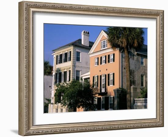 Early 19th Century Town Houses, Historic Centre, Charleston, South Carolina, USA-Duncan Maxwell-Framed Photographic Print