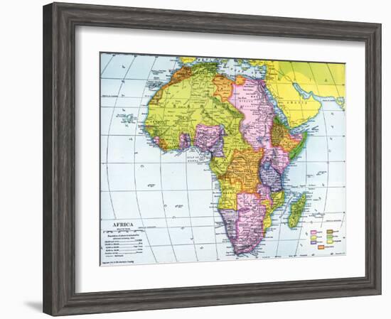 Early 20th Century Map of Africa-null-Framed Photographic Print