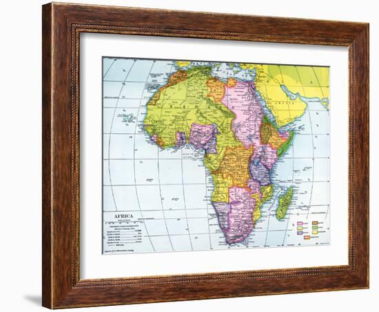 Early 20th Century Map of Africa-null-Framed Photographic Print