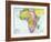 Early 20th Century Map of Africa-null-Framed Photographic Print