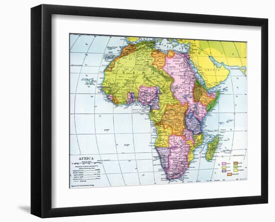 Early 20th Century Map of Africa-null-Framed Photographic Print