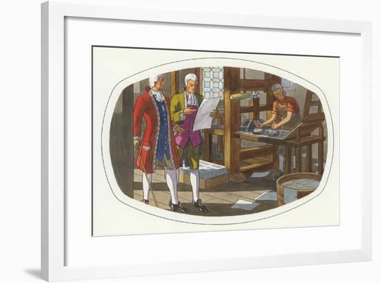 Early American Printing Press-null-Framed Art Print