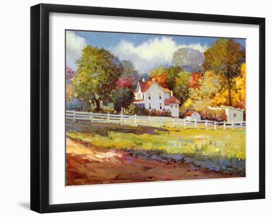 Early Autumn Farm-Kent Wallis-Framed Art Print