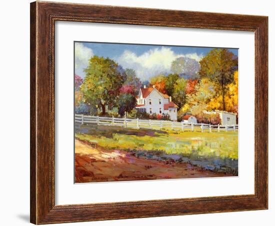 Early Autumn Farm-Kent Wallis-Framed Art Print