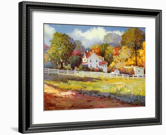 Early Autumn Farm-Kent Wallis-Framed Art Print