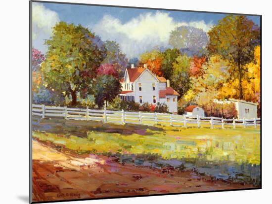 Early Autumn Farm-Kent Wallis-Mounted Art Print