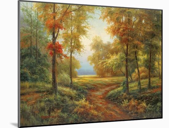 Early Autumn Path-Lazzara-Mounted Art Print