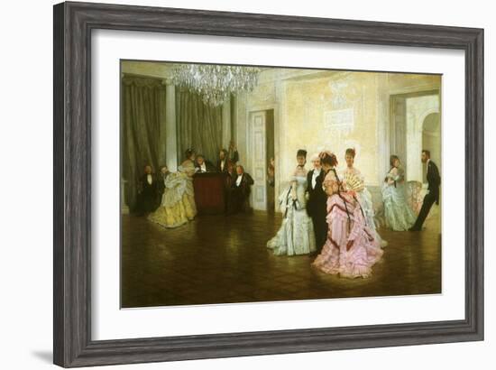 Early Ball Arrivals, 1873-James Tissot-Framed Giclee Print