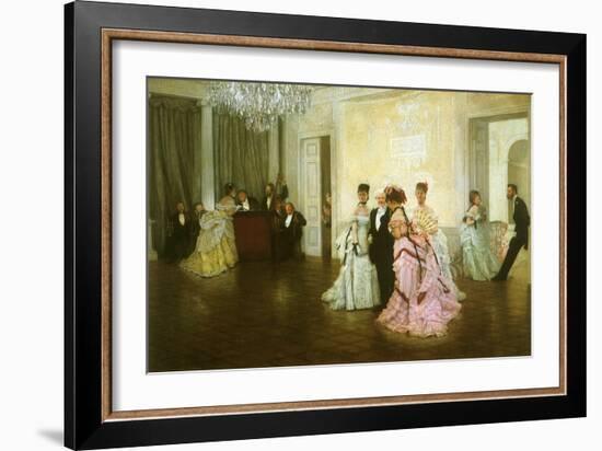Early Ball Arrivals, 1873-James Tissot-Framed Giclee Print