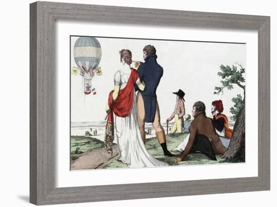 Early Balloon Flight, 1802-Library of Congress-Framed Photographic Print