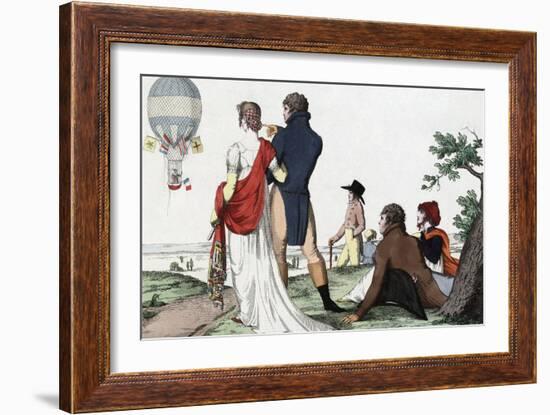 Early Balloon Flight, 1802-Library of Congress-Framed Photographic Print