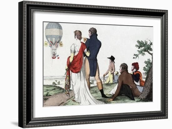 Early Balloon Flight, 1802-Library of Congress-Framed Photographic Print