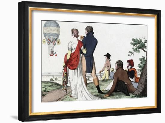 Early Balloon Flight, 1802-Library of Congress-Framed Photographic Print