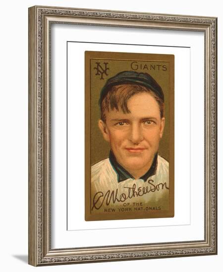 Early Baseball Card, Christy Mathewson-null-Framed Art Print