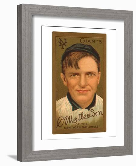 Early Baseball Card, Christy Mathewson-null-Framed Art Print