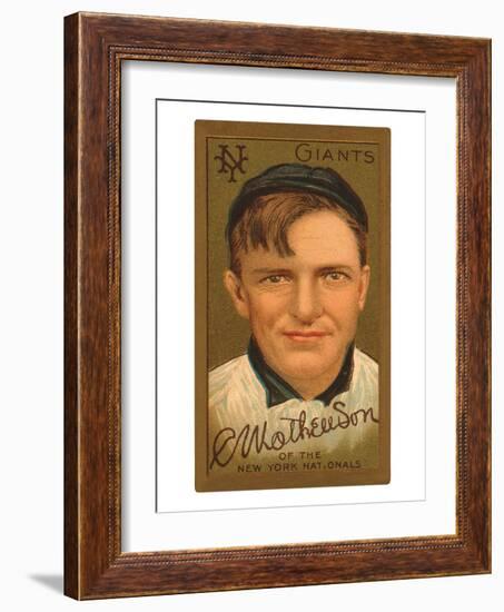 Early Baseball Card, Christy Mathewson-null-Framed Art Print