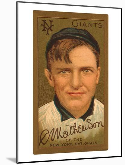 Early Baseball Card, Christy Mathewson-null-Mounted Art Print