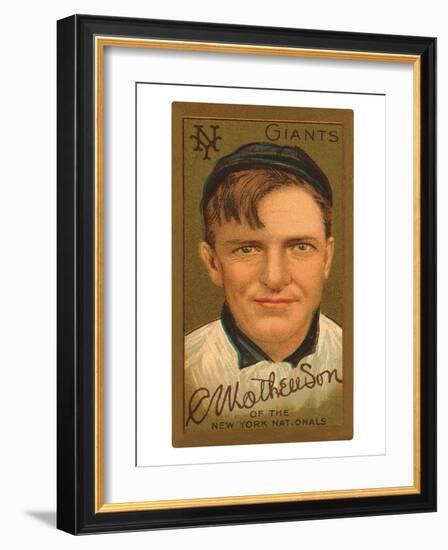 Early Baseball Card, Christy Mathewson-null-Framed Art Print