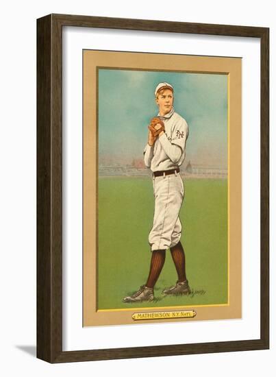 Early Baseball Card, Christy Mathewson-null-Framed Art Print