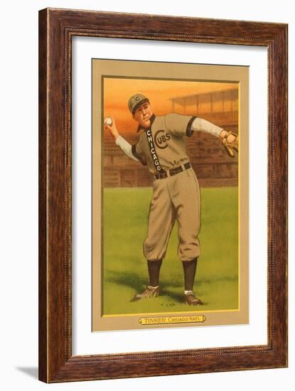 Early Baseball Card, Joe Tinker-null-Framed Art Print