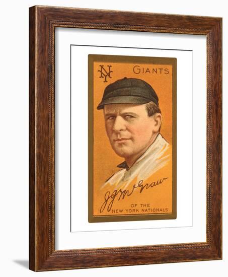 Early Baseball Card, John Mcgraw-null-Framed Art Print