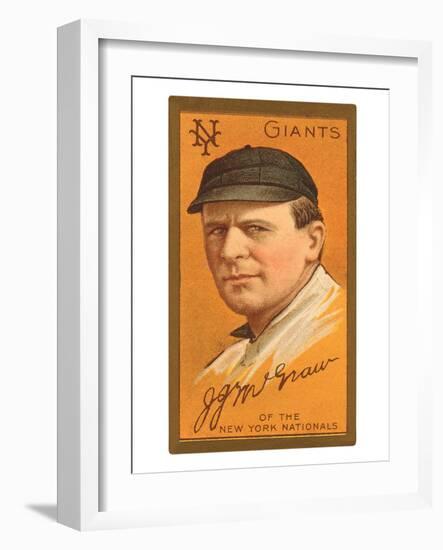 Early Baseball Card, John Mcgraw-null-Framed Art Print