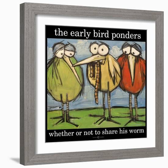 Early Bird and Worm Poster-Tim Nyberg-Framed Giclee Print