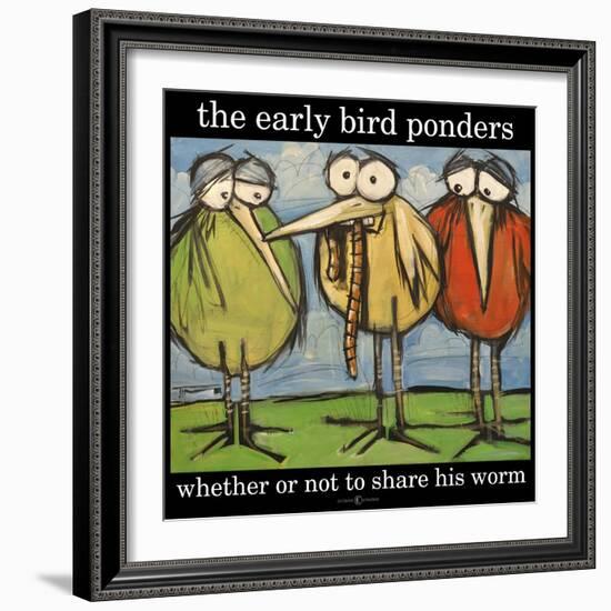 Early Bird and Worm Poster-Tim Nyberg-Framed Giclee Print