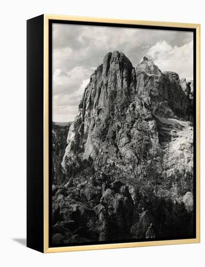 Early Carving on Mount Rushmore-null-Framed Premier Image Canvas