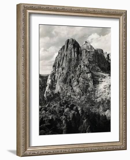 Early Carving on Mount Rushmore-null-Framed Photographic Print