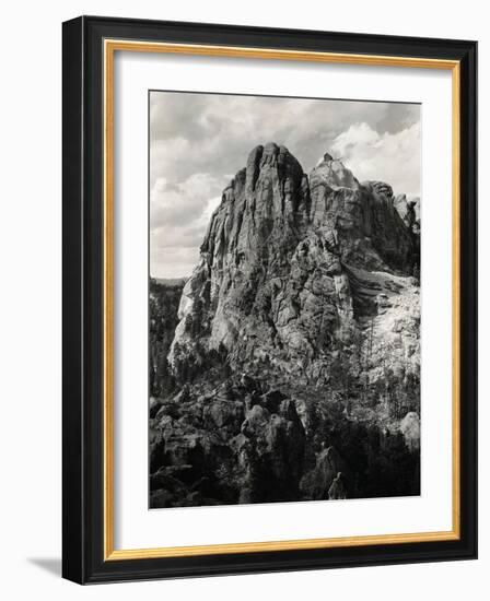 Early Carving on Mount Rushmore-null-Framed Photographic Print