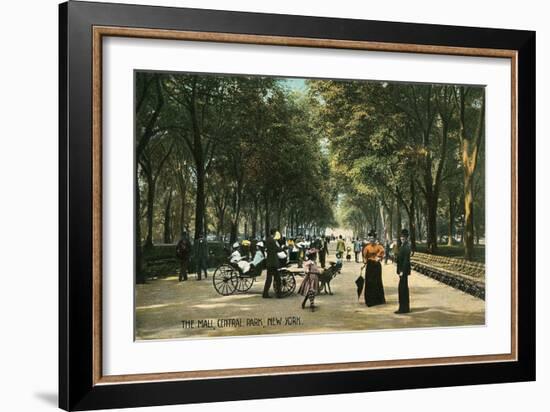 Early Central Park Mall, New York City-null-Framed Art Print