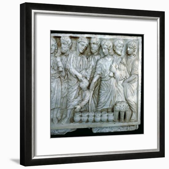 Early Christian depiction of the miracles of Christ. Artist: Unknown-Unknown-Framed Giclee Print