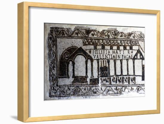 Early Christian Roman Mosaic of Christian Basilica, c1st-2nd century-Unknown-Framed Giclee Print